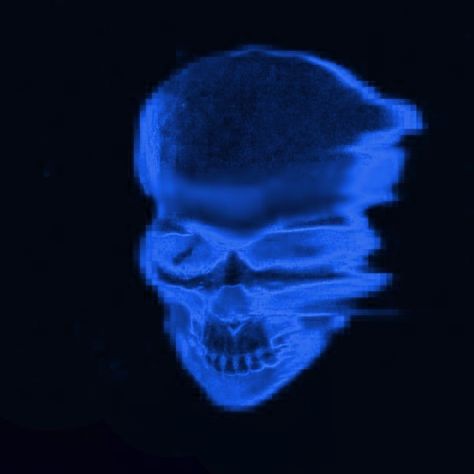 Widget Y2k, Skull Pfp, Blue Y2k Aesthetic, Y2k Blue Aesthetic, Black And Blue Wallpaper, Blue Friday, Blue Aesthetic Dark, Dark Blue Wallpaper, Blue Skull