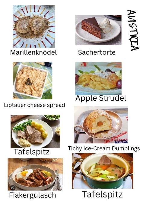 Austria Food, Food To Try, Austrian Recipes, Food Drawing, Traditional Food, Vienna, Austria, Travel