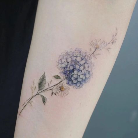 10 Best Hydrangea Tattoo Ideas You Have To See To Believe! | Outsons | Men's Fashion Tips And Style Guides Hydrangea Tattoo, Lilac Tattoo, Hamsa Tattoo, Dandelion Tattoo, Wildflower Tattoo, Beautiful Flower Tattoos, Lily Tattoo, Awesome Tattoos, Owl Tattoo