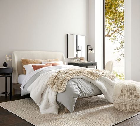 Dream Brushed Organic Cotton Duvet Cover | Pottery Barn Dreams Beds, Inspire Me Home Decor, Duvet Covers Twin, Free Interior Design, Cotton Duvet Cover, Upholstered Platform Bed, Cotton Duvet, Headboard And Footboard, Everly Quinn