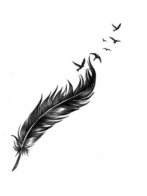 Small Feather Tattoo, Arrow Tattoos For Women, Feather With Birds Tattoo, Maching Tattoos, Torso Tattoos, Henna Ideas, Feather Tattoo Design, Wrist Tattoos For Guys, Owl Tattoo Design