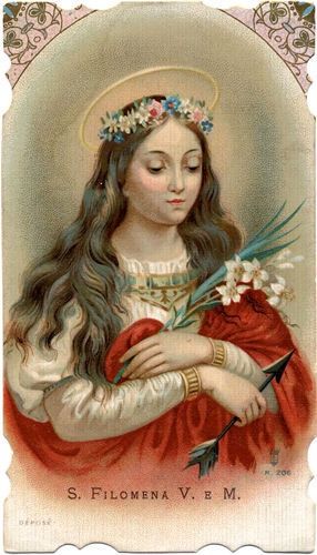 Santa Filomena, Catholic Prayers Daily, Saint Philomena, Maria Goretti, Friend Of God, Sacred Jewelry, Catholic Images, Tatuaje A Color, Spiritual Tattoos