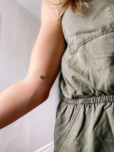 Small Tattoo Inner Elbow, Women’s Tattoo Elbow, Front Elbow Tattoo, Moon Tattoo For Women, Inside Elbow Tattoos For Women, Inside Elbow Tattoo, Inner Elbow Tattoo, Inner Elbow Tattoos, Elbow Tattoo