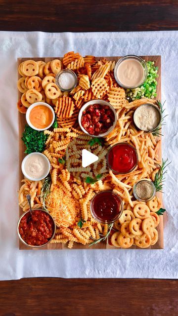 Kiel James Patrick on Instagram: "#ad Sarah and I put together a special charcuterie board for National French Fry Day using our favorite @mccainpotatoes French fries! #NationalFrenchFryDay #McCainFryDay" French Fries Board, French Fry Charcuterie Board, National French Fry Day, Fry Day, Kiel James Patrick, James Patrick, French Fry, Family Dinners, French Fries