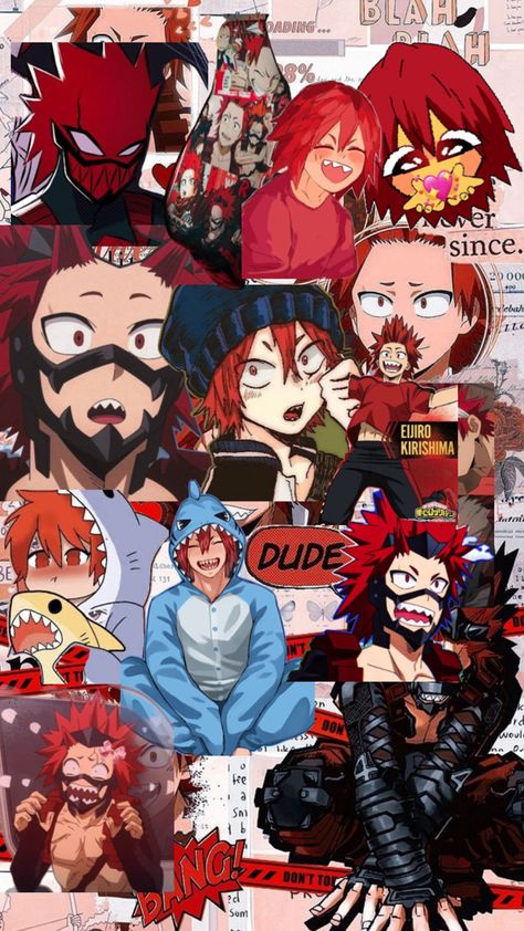 Idk but this is kirishima he's such a cute shark Kirishima Ponytail, Mha Kirishima Fanart, Kirishima Eijirou Spicy, Kirishima Tetsutetsu, Kirishima Tattoo, Kirishima Christmas, Kirishima Background, Kirishima Official Art, Kirishima Singing