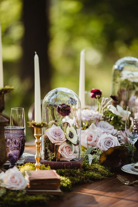 Enchanted Forest Wedding Bouquet Bridal, Enchanted Forest Reception Decor, Enchanted Wedding Table Decor, Bridal Shower Enchanted Forest, Whimsical Enchanted Forest Wedding, Enchanted Forest Centrepiece, Forrest Fairytale Wedding, Enchanted Wedding Centerpieces, Into The Woods Wedding Theme