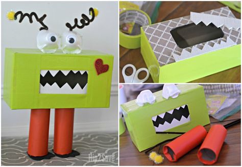 Creative Valentine's Day Box Ideas (Monster and Emoji Themed) - Hip2Save Cool Valentine Boxes, Valentine Box Ideas, Diy Valentines Box, Valentine Boxes For School, Kids Valentine Boxes, Valentine Card Box, Valentines Bricolage, Monster Valentines, Valentine Boxes