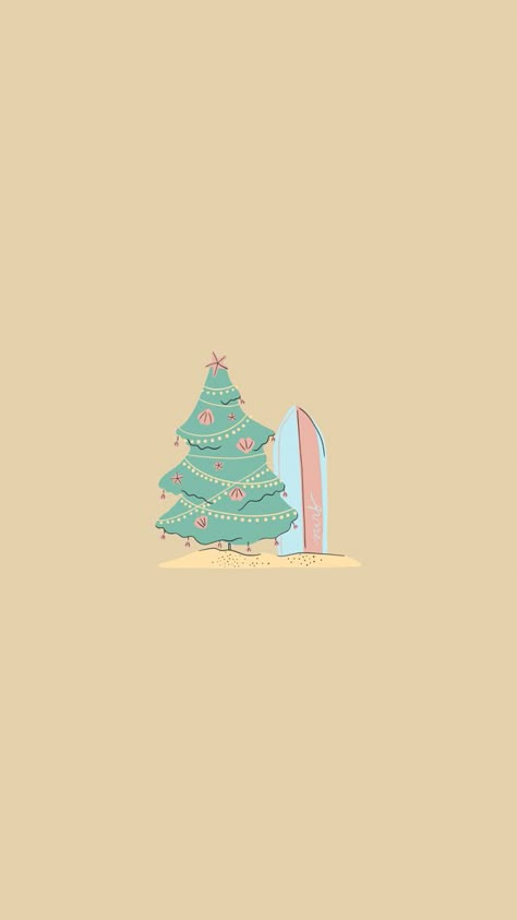 #aesthetic #wallpaper #christmas Ipad Wallpaper Aesthetic Holiday, Ocean Christmas Wallpaper, Beachy Christmas Wallpaper, Beach Christmas Wallpaper, Coastal Christmas Wallpaper, Summer Christmas Wallpaper, Surf Christmas, Aesthetic Wallpaper Christmas, Welcome Back Elf