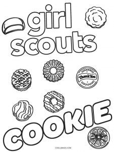 Free Printable Girl Scout Coloring Pages For Kids | Cool2bKids Girl Scout Coloring Pages Free Printable, Cookie Coloring Pages, Spooky Brownies, Girl Scout Brownies Meetings, Daisy Activities, Girl Scout Logo, Girl Scout Daisy Activities, Girl Scout Meeting Ideas, Scout Logo