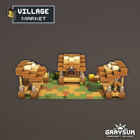 Villager Marketplace Minecraft, Village Well Minecraft, Mini Minecraft Village, Small Shop Minecraft, Minecraft Shepherd, Minecraft Shepherd House, Minecraft Villager House Ideas Small, Minecraft Shop Ideas Small, Minecraft Small Village