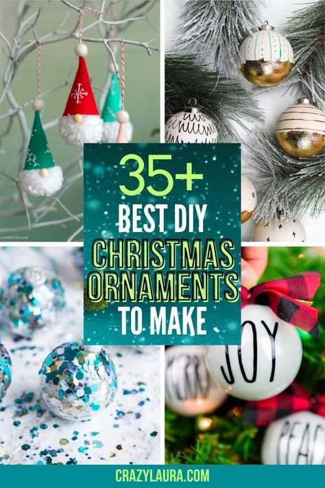 If you're looking for the perfect holiday season craft project to make, check out these amazing DIY Christmas ornaments for inspiration! #DIY #ChristmasDecorations #Ornaments Glass Christmas Ornaments Diy Ideas, How To Make A Christmas Ornament, Fillable Christmas Ornament Ideas, Funny Diy Christmas Ornaments, Ornimates Diy, Diy Hand Painted Ornaments, Diy Clear Christmas Ornaments, Clear Christmas Ball Ornament Ideas Diy, Clear Glass Ornament Ideas