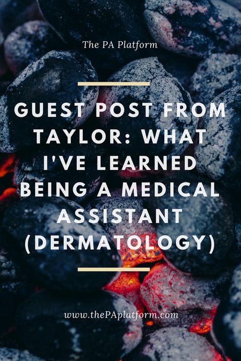 The PA Platform - Guest Post from Taylor_ What I've Learned Being a Medical Assistant (Dermatology) Dermatology Nurse, Medical School Quotes, Dermatology Clinic, Effective Communication Skills, Medical Laboratory Science, Medical Facts, Nursing Tips, Physician Assistant, Medical Laboratory