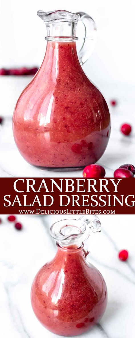 Cranberry Salad Dressing, Cranberry Vinaigrette, Salad Dressing Recipes Healthy, Cranberry Salad, Salad Dressing Recipes Homemade, Homemade Salads, Dressing Recipes, Cranberry Recipes, Homemade Salad Dressing