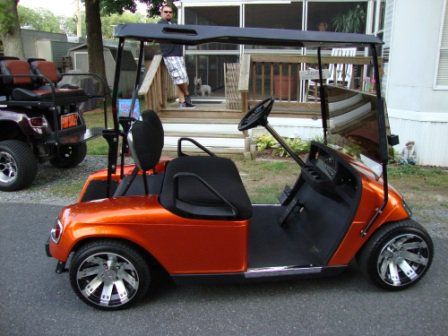 Golf Cart Ideas, Lifted Golf Carts, Kids Wagon, Club Car Golf Cart, Custom Golf Carts, Cart Ideas, Classic Ford Trucks, Mustang Cobra, Go Carts