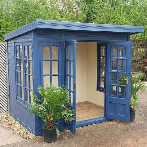 Dwell - 27 Modern She Shed Designs to Inspire Your Backyard Escape Tiny Summer House, Summer House Decor Ideas, Modern She Shed, Summer House Ideas, 8x8 Shed, She Shed Designs, Small Summer House, Shed Designs, Shed Blueprints