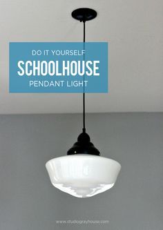 Schoolhouse Pendant Light, School House Lighting, Gray House, Diy Light Fixtures, Vintage Industrial Lighting, Planning Board, House Lighting, House Studio, Kitchen Lighting Fixtures