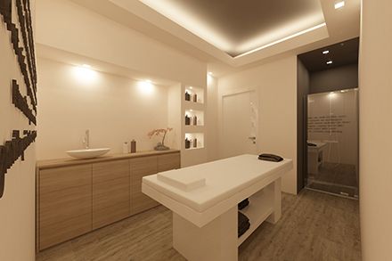 Arredamento per centri estetici Mantova - Azzini arredamenti Spa Massage Room, Massage Room Decor, Car Showroom Design, Home Spa Room, Medical Office Decor, Spa Room Decor, Spa Interior Design, Spa Rooms, Clinic Interior Design