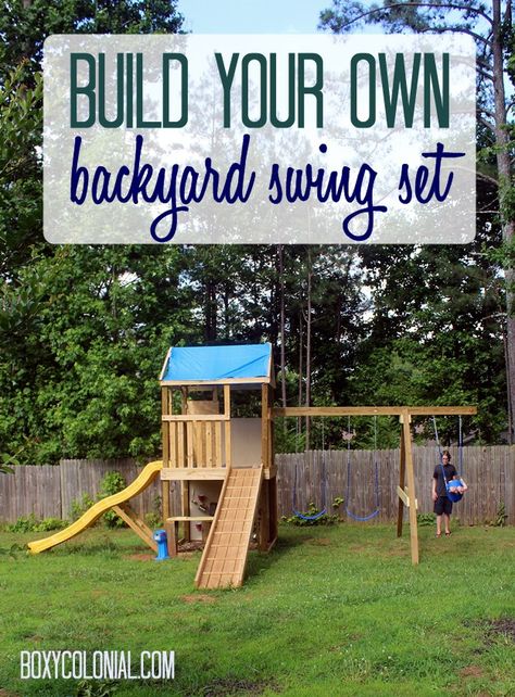 Build your own swingset: complete plans and cost breakdown Diy Swing Set, Outdoor Play Kitchen, Toddler Water Table, Swing Set Plans, Swing Set Diy, Diy Swing, Build A Playhouse, Lego Table, Water Tables