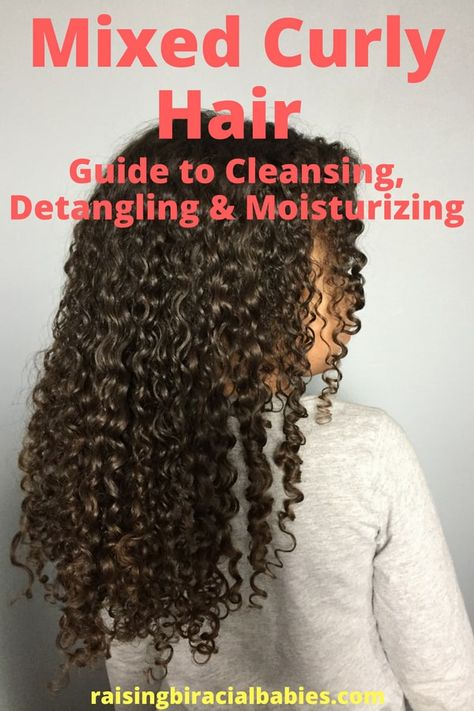 These step by step instructions will help you learn how to care for mixed hair. You'll learn how to cleanse, moisturize, detangle and style biracial curly hair. #mixedgirl #biracial #biracialhair #curlyhair #curly #haircare Biracial Curly Hair, Biracial Hair Care, Mixed Hair Care, Mixed Kids Hairstyles, Mixed Girl Hairstyles, Hair Step By Step, Curly Kids, Natural Beauty Treatments, Biracial Hair