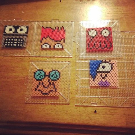 Pyssla Pattern, Recycled Decorations, Perler Coasters, Hama Beads 3d, Melty Bead Patterns, 3d Perler Bead, Perler Art, Hama Beads Design, Perler Crafts