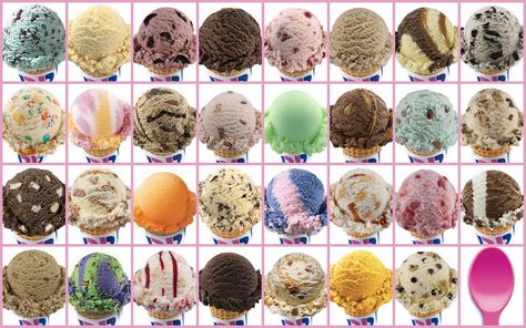 Baskin-Robbins is the world’s largest chain of ice cream specialty shops that serve different flavors of ice cream and cakes. Description from womensfreesamples.com. I searched for this on bing.com/images Ice Cream Flavors List, Baskin Robbins Flavors, Mall Photos, Baskin Robbins Ice Cream, Types Of Ice Cream, National Ice Cream Month, Vintage Mall, Colorful Ice Cream, Ice Cream Pops