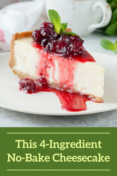 4 Ingredient No Bake Cheesecake, Easy Cheesecake Recipes No Bake 4 Ingredients Cream Cheeses, 3 Ingredient Cheesecake No Bake, 4 Ingredient Cheesecake, Frozen Cheesecake Recipes, No Bake Cheesecake Recipes Easy, 3 Ingredient Cheesecake, Banana Bread Recipe Easy Moist, Best No Bake Cheesecake