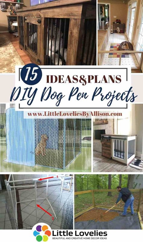 Being that your dog is your best friend, you really need to consider building a pen for him or her. In this article, I have compiled a list of 15 DIY dog pen projects made by creative folks, you can easily DIY anyone you like with the right materials and skill set. The dog pen’s listed below come in various sizes, it doesn't matter if you have a huge mastiff or small chihuahua, you will find the perfect pen for him #DogPen Diy Dog Pen Indoor Cheap, Diy Pet Playpen, Diy Dog Playpen, Diy Puppy Pen, Diy Dog Pen, Indoor Dog Pen, Diy Dog Wheelchair, Diy Dog Run, Small Chihuahua