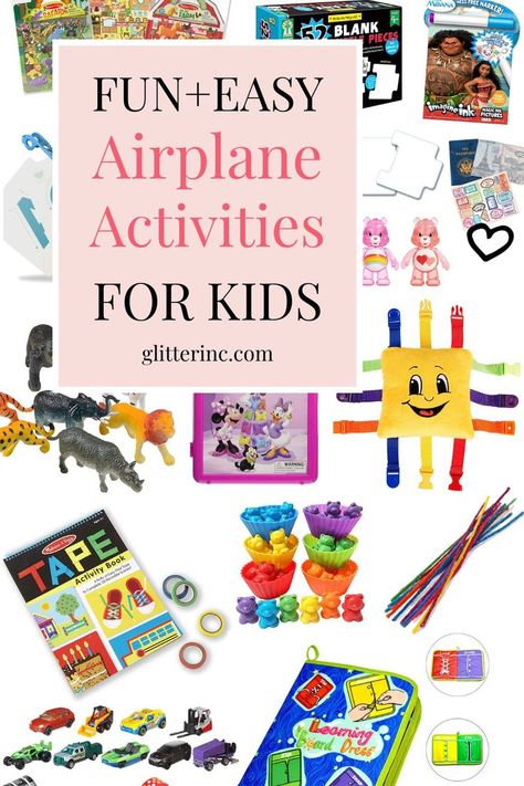 Explore our top plane travel activities for kids to make flying less daunting when traveling with toddlers. Learn essential airplane travel tips including what to bring for kids on a plane and the best airplane toys to keep young travelers happy and occupied from takeoff to landing. Long Flights With Kids, Plane Activities For Kids, Kids Airplane Activities, Airplane Travel Tips, Toddler Airplane Activities, Travel Activities For Kids, Traveling With Toddlers, Travel Tips With Toddlers, Airplane Activities