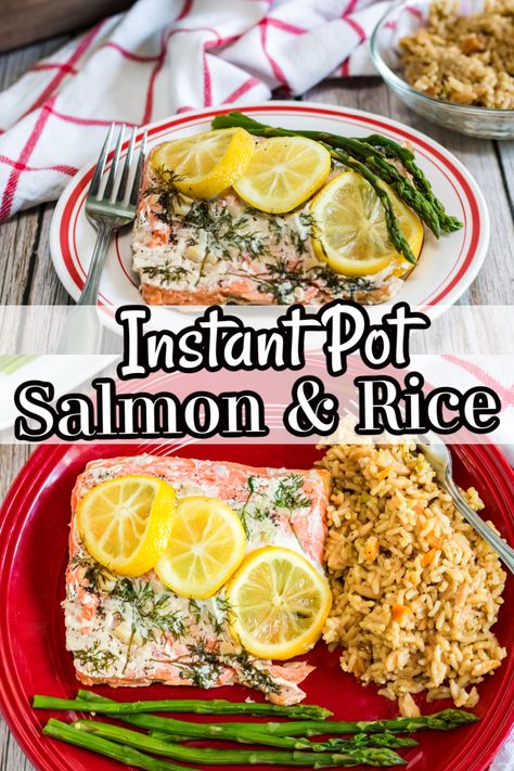 Salmon And Rice Recipes, Instant Pot Salmon, Salmon Foil Packets, Frozen Tilapia, Rice And Vegetables, Salmon Rice, Riced Veggies, Fantastic Recipes, Lemon Salmon