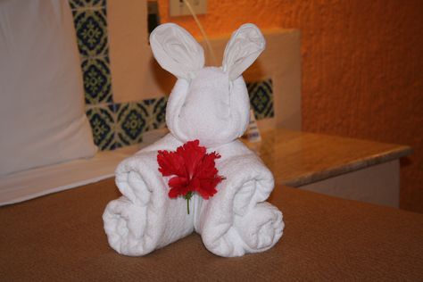 towel animals | photo properties view images normal full login gallery adam and liz s ... Napkins Origami, Towel Folding Ideas, Napkin Origami, Toilet Paper Origami, Cloth Animals, Washcloth Animals, Towel Origami, Washcloth Crafts, Fancy Towels