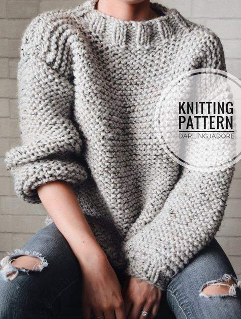 Chunky knit sweater pattern free