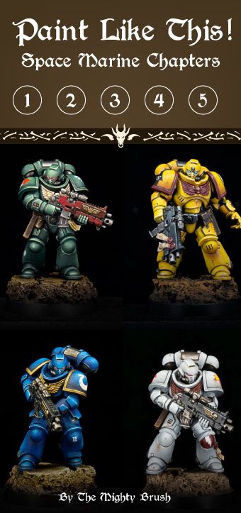 Painting Warhammer Miniatures, Painting Space Marines, Space Marine Painting, Space Marines 40k, Chapter Ideas, Painting Tricks, Space Marine Art, Paint Bike, Marine Paint