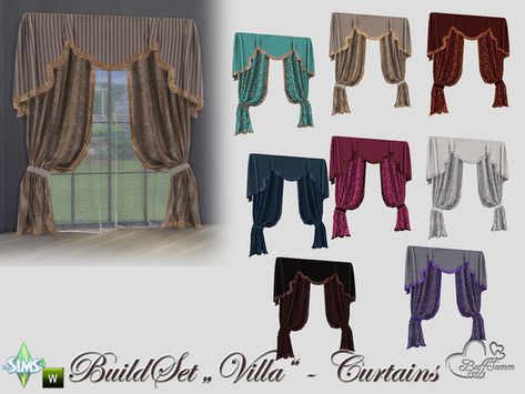 Your Sims love a luxury lifestyle?Found in TSR Category 'Sims 4 Curtains & Blinds' Ts4 Curtains Cc, Sims 4 Historical Cc Furniture, Sims 4 Royal Cc Furniture, Sims 4 Curtains Cc, Sims Love, Sims Furniture, Sims Medieval, Cc Furniture, Sims 4 Bedroom