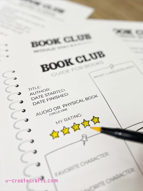 Book Club Printables - Elevate Your Book Club - U Create Book Club Planner, Book Club Ideas Activities, How To Start A Book Club, Book Club Crafts, Book Club Printables, October Book Club, Book Club Ideas Hosting, Club Halloween Party, Book Club Names