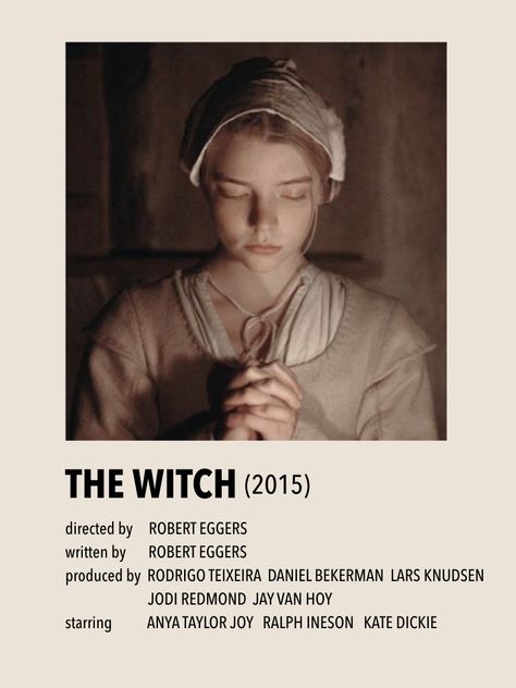 The Witch 2015, The Witch Poster, The Witch Movie, The Witch Film, The Vvitch, Horror Movies Funny, Polaroid Poster, 2015 Movies, Horror Movie Posters