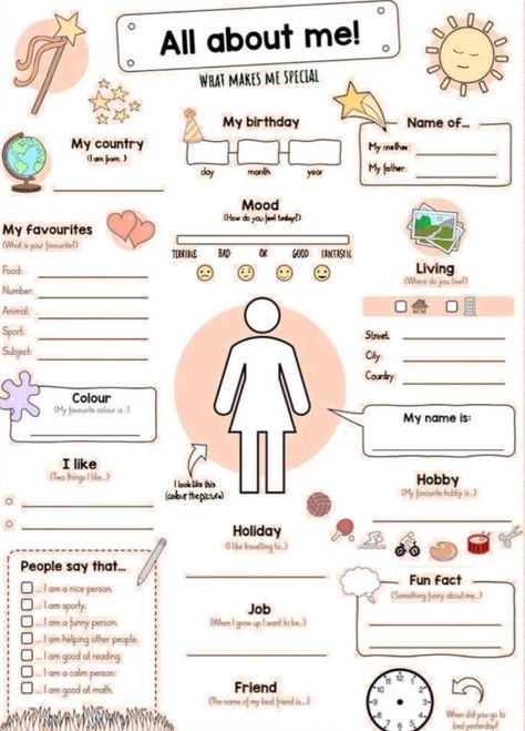 Jar Of Happiness Template, Fill The Jars Template, Buku Diy, About Me Template, Character Sheet Template, Happy Jar, Bullet Journal Ideas Templates, Bullet Journal Mood Tracker Ideas, What To Do When Bored