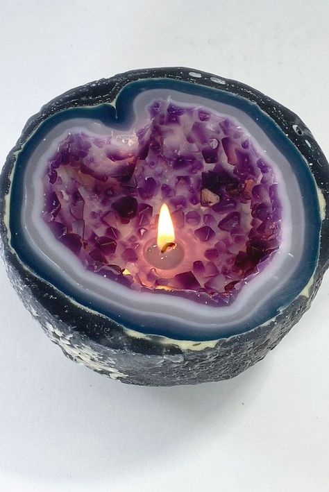 “Learning to be present with yourself and to abide in that which is steady and comfortable does not allow space for self-judgment. When you live this way, you are practicing yoga: you are living fully.” — Judith Hanson Lasater #amethystambercandles #throatchakra #ritual #gemstones #geodecandle #geode #agate #cozyhome #minerals #crystalhealing #altar #aquamanine #crystalgeode #hyggehome #naturaldecor #wisiwabi #abstractart #etsy #amethystgeode #healingstones #homevibe #homedecor #yoga Geode Candle, Chakra Decor, Amethyst Candle, Crystal Place, Dinner Candle, Baton Rouge Louisiana, Crystal Geode, Rose Quartz Heart, Romantic Dinner