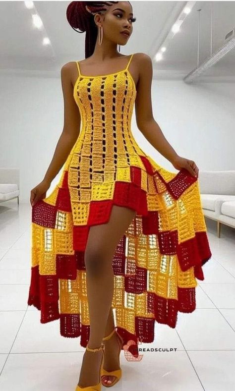 Crochet High Fashion, Mode Crochet, Crochet Clothing And Accessories, Crochet Fashion Patterns, فستان سهرة, Crochet Dress Pattern, African Fashion Dresses, Crochet Fashion, Diy Crochet