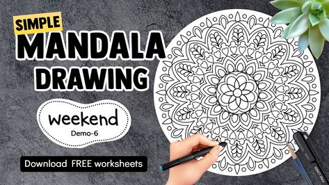 This video shows you How to draw a mandala an easily. So you will learn step by step mandala drawing quickly which is very helpful for beginners and mandala art is an art therapy you will feel it when you start practise it. #stepbystepmandaladrawing #howtodrawmandalaforbeginners #mandalaarttutorial Simple Mandala Drawing, Mandala Drawing For Beginners, Draw A Mandala, Simple Mandala, Drawing For Beginners, Mandala Drawing, Feel It, Art Therapy, Mandala Art