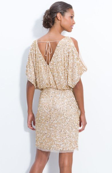 Champagne Sequin Dress, Blouse Dress Outfit, Look Legging, Aidan Mattox, فس�تان سهرة, Gold Dress, Party Dresses For Women, Blouse Dress, Nordstrom Dresses