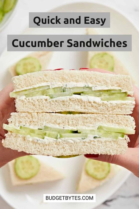 Birthday Sandwich Ideas, Summer Meal Recipes, Cucumber Cream Cheese Sandwiches, Greek Lunch, Cucumber Sandwiches Recipes, Cucumber Sandwich, Cream Cheese Sandwiches, Cucumber Tea Sandwiches, Lemon Cream Pies