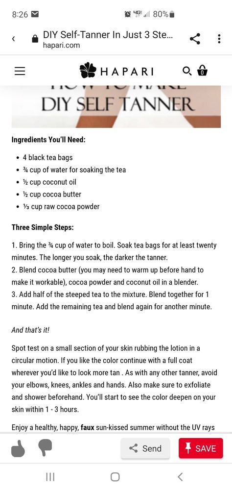 Diy Self Tanner, Spray Tan Marketing, Tanning Skin Care, Black Tea Bags, Tanning Mousse, Summer Tanning, Wellness Recipes, Self Tanner, Confidence Tips