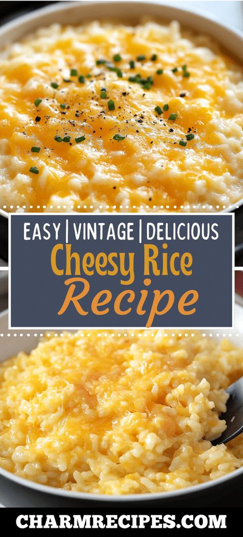 Cheesy Rice Easy Flavorful Rice, Cheesy Rice Pilaf, Things To Add To White Rice, Minute Made Rice Recipes, Simple Rice Side Dish Recipes, Rice Cooker Cheesy Rice, Rice With Cheese Recipes, Easy Recipes With White Rice, Homemade Cheesy Rice