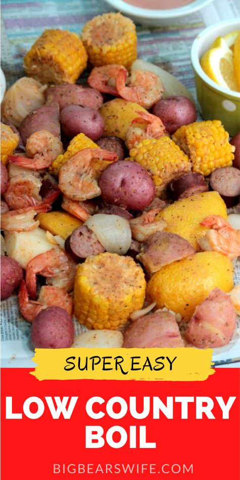 Low Country Boil Recipe Stovetop, Stove Top Low Country Boil, Baked Low Country Boil, Low Country Boil Recipe Oven, Easy Low Country Boil, Low Country Boil Recipe, Lowcountry Boil, Cajun Boil, Sausage Shrimp