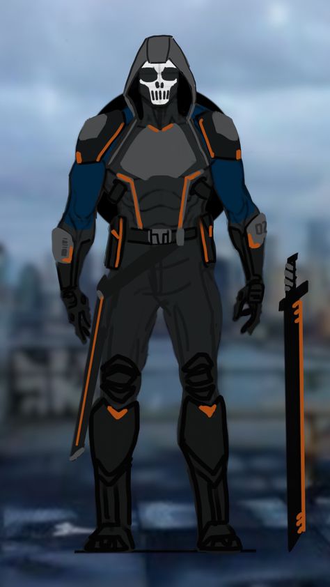 Since he is a versatile character, I wanted to slim his look down for more movement, and have the jacket for moving around the city. Taskmaster Redesign, Ragnarok Anime, Marvel And Dc Characters, Comic Villains, Young Avengers, Marvel Vs Dc, Deathstroke, Gerson, Hero Costumes