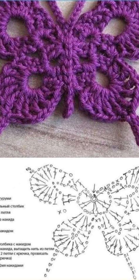 Crochet hook Crochet Butterfly Free Pattern, Crochet Butterfly Pattern, Crochet Heart Pattern, Cozy Crochet Patterns, Crochet Cozy, Crochet Knit Stitches, Crochet Butterfly, Crochet Bookmarks, Crochet Square Patterns