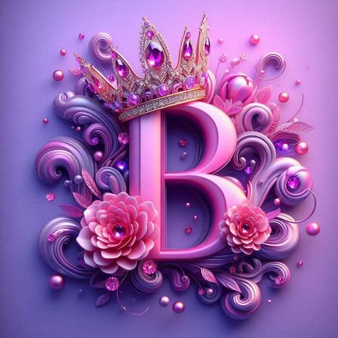 Nama Aesthetic, B Letter Design, B Letter Images, Letter Designs, Letter Images, Fancy Letters, Girly Art Illustrations, 5 Kids, Sweet Heart