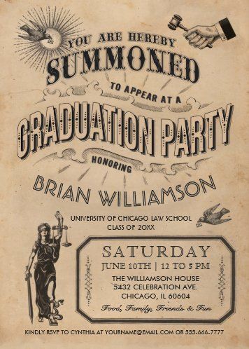 Official Summons Law School Graduation Party Invitation | Zazzle Law School Graduation Party Centerpieces, Law School Graduation Outfit, Law Graduation Party Ideas, Law School Graduation Party Ideas, Mother Of The Bride Flowers, Graduation Things, Farewell Invitation, Law School Graduation Party, Mock Trial