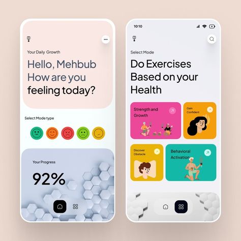 How Mobile Apps are Transforming Mental Health Care. If you are beginner that I have full tutorials for you in this app check the link in comment.You can also share your thought in comment. Have any project in mind Just reach out to me I'm available for work. #UIDesign #MentalHealthApp #AppDesignTutorial #BeginnerUI #MobileAppDesign #UXDesign #DesignForBeginners #MentalHealthTech #QuickDesign #MehbuburRahman #DesignTips #UserInterface #AppDevelopment #MentalWellnessApps #DesignInspiration ... Skincare App, Habit App, Ma Design, Health App Design, Figma Design, Wellness Apps, Reach Out To Me, Apple Health, Tracking App