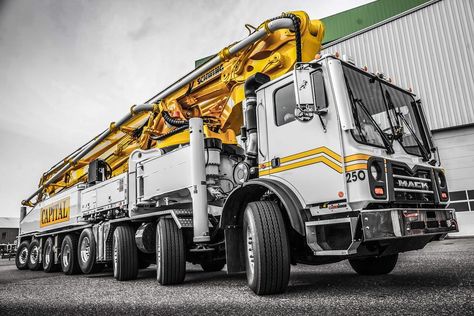 Simard Suspensions on Instagram: “As you may know, we are working on our new webiste, and we could not resist showing you one of the many new photos you will find for each…” Concrete Pump Truck, Fall Photo Booth, Truck Wallpaper, Cement Mixer Truck, Oil Platform, Types Of Concrete, Construction Trucks, Cement Truck, Cement Mixers